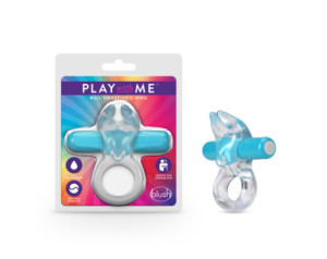 Play with Me Bull Vibrating C-Ring Blue