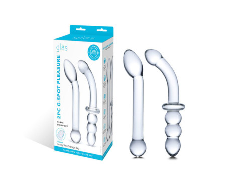 Glas 2pc G-Spot Pleasure Glass Dildo Set