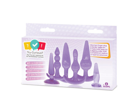 Try-Curious Anal Plug Kit Purple