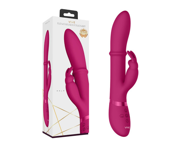 VIVE HALO Stimul Ring Rabbit Vibr Pink