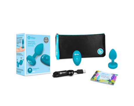 b-Vibe Vibrating Jewel Aquamarine S/M