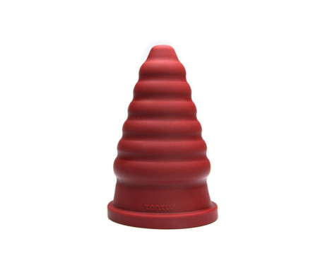 Tantus Cone Ripple Dildo Red BOX