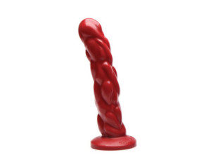 Tantus Paisley Textured Dildo Red BAG