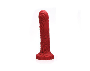 Tantus Groove Textured Dildo Red