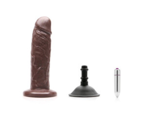 Tantus Sam O2 Vibrating Dildo Kit Brown