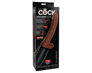 King Cock Plus 7.5in Thrust w/Balls Brn