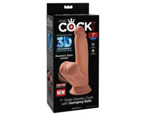 King Cock Plus 7in TriplDensSwing Tan