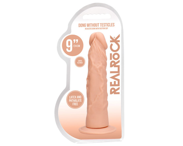 RealRock 9in Dildo W/Suction Cup Beige