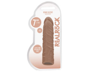 RealRock Veiny 7in Penis Extender Tan