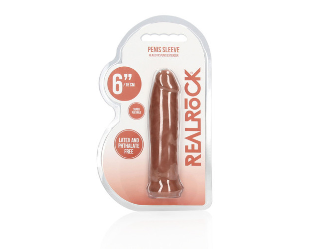 RealRock 6in Penis Sleeve Extender Tan