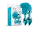 NIXIE Metal Butt Plug Set Pom&Jewel Bl