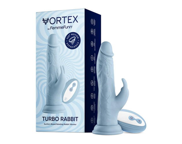 FemmeFunn Vortex Turbo Rabbit 2.0 Lt Blu