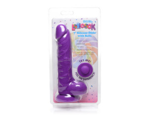 Lollicock 7in Sili Dildo w/Balls Grape