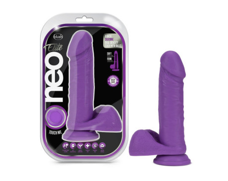 Neo Elite 8in Sili Dual Dens Neon Purple