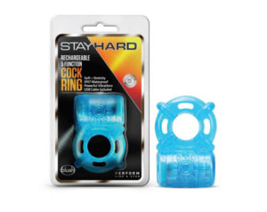 Stay Hard 5 Function Vibr Cockring Blue