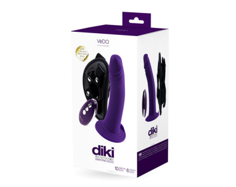 Vedo Diki Recharge Vibr Dildo W Harness