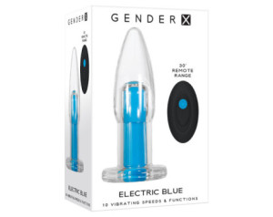 GX Electric Blue Vibrating Anal Plug