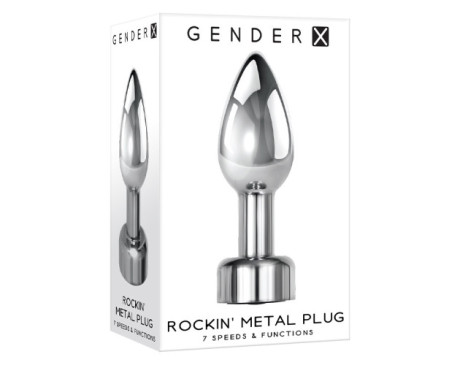 GX Rockin Metal Vibrating Anal Plug Silv