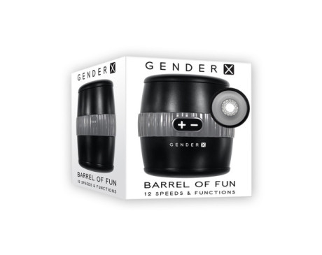 GX Barrel Of Fun Vibrating Stroker Black