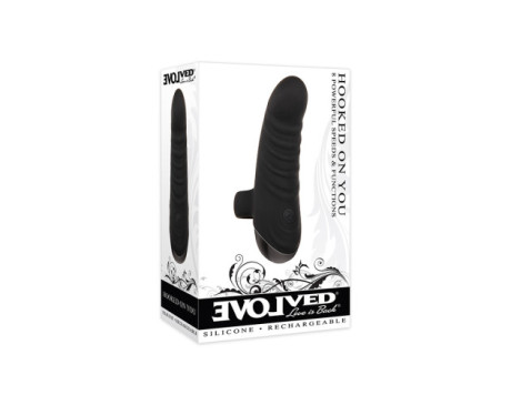 Evolved HookedOnYou Finger Vibrator Blk