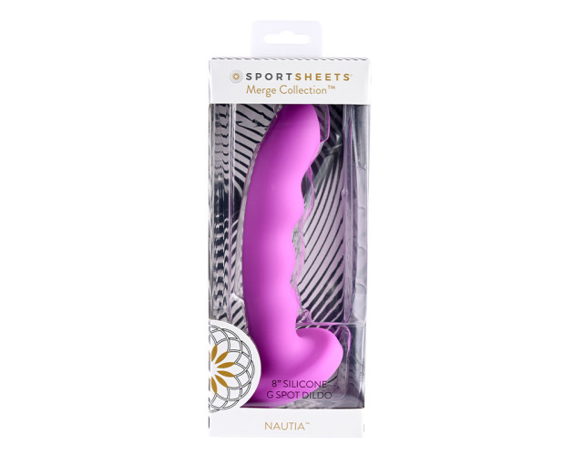 SS Merge Nautia 8in G-Spot Dildo Fuchsia