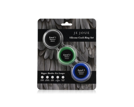 Je Joue 3-Pack Silicone C-Rings Bk/Gn/Bl