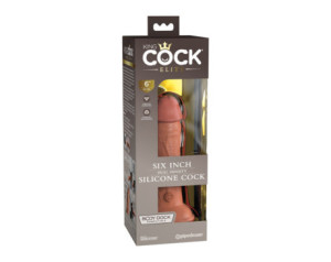 King Cock Elite 6in DualDens Sili Tan