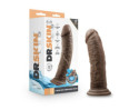 Dr. Skin Glide 8in Self Lubr Dildo Brown