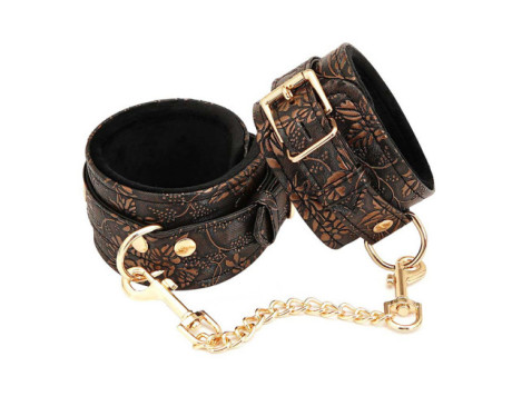 Ankle Restraints Brown Floral Print