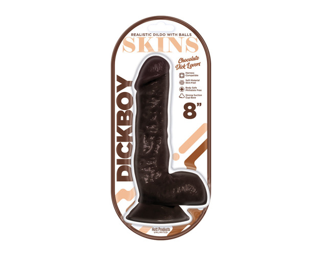 Dickboy Skins Dildo 8in Chocolate Lover