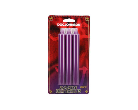 Japanese Drip Candles 3 Pack Purple