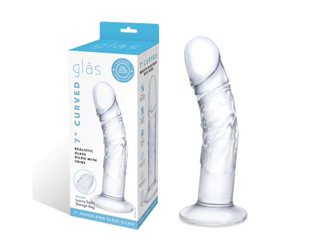 Glas 7in Curve Realistic Dildo w/Veins