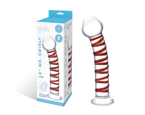 Glas 8in Mr. Swirly Glass Dildo