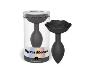 Love to Love Open Roses Anal Plug Blk L