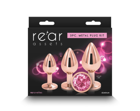 Rear Assets 3pc Plug Kit Rose Gold/Pink