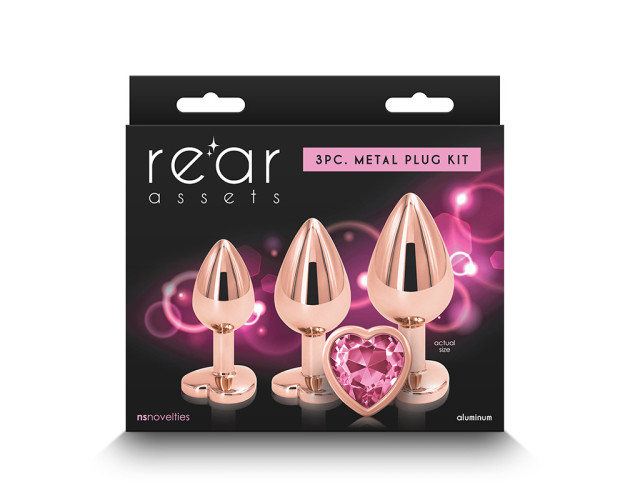 Rear Assets 3pc Plug Kit RG/Pink Heart