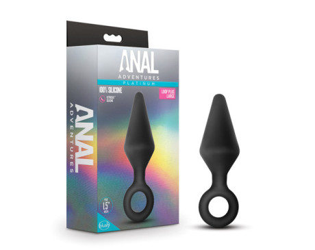 Anal Adventures Loop Plug Large Black