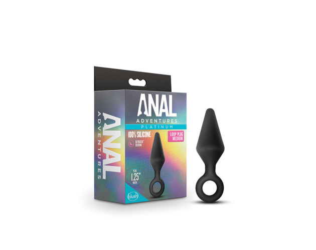 Anal Adventures Loop Plug Medium Black