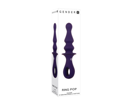 GX Ring Pop Anal Plug W/Ring Handle Purp