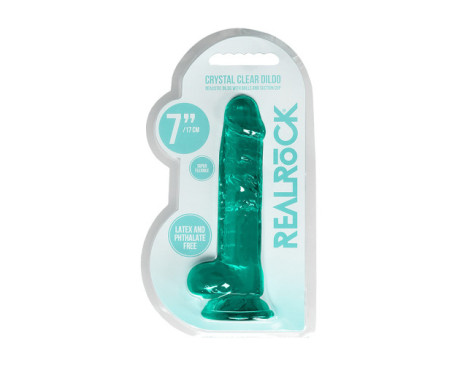 RealRock CC 7in Dildo WBalls&Suction Tur