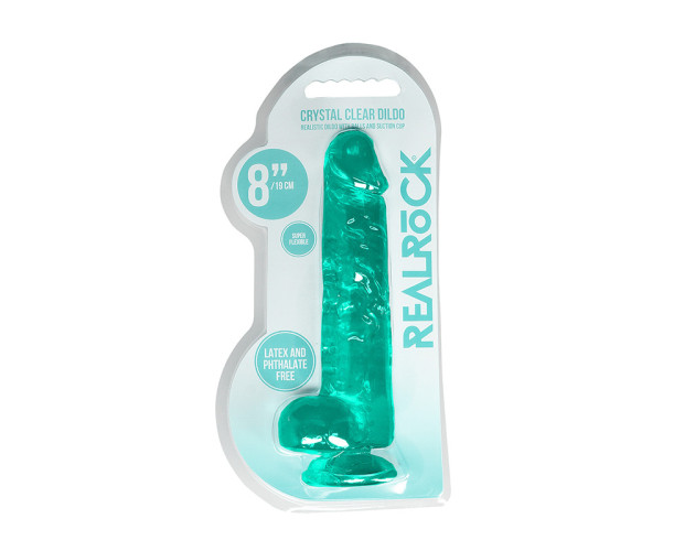 RealRock CC 8in Dildo WBalls&Suction Tur