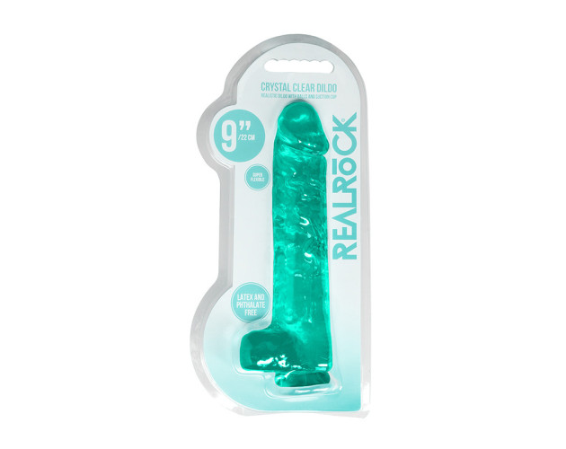 RealRock CC 9in Dildo WBalls&Suction Tur