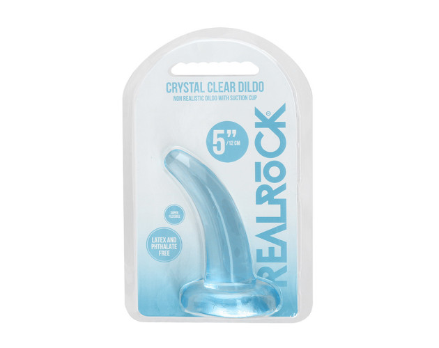 RealRock CC 5in Curve Dildo WSuction Blu