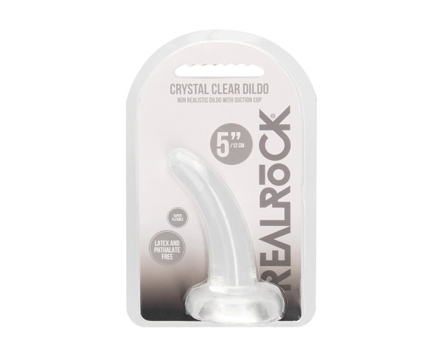 RealRock CC 5in Curve Dildo WSuction Clr