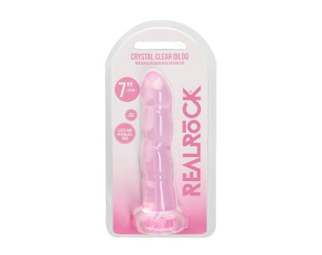 RealRock CC 7in Twist Dildo WSuction Pnk