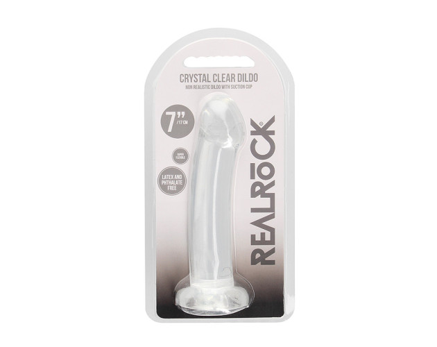 RealRock CC 7in Dildo W/Suction Cup Clr