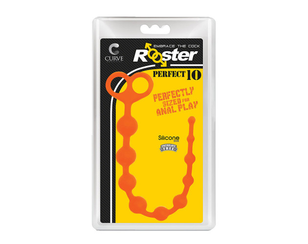 Rooster Perfect 10 Sili Anal Beads Orang