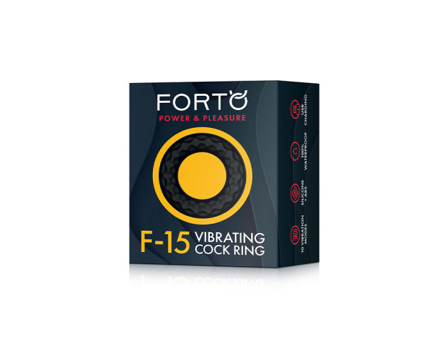 Forto F-15 Sili Vibrating Cockring Blk