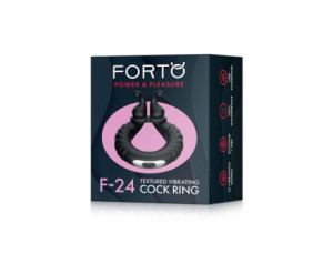 Forto F-24 Sili Textur Vibr Cockring Blk