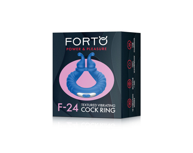 Forto F-24 Sili Textur Vibr Cockring Blu